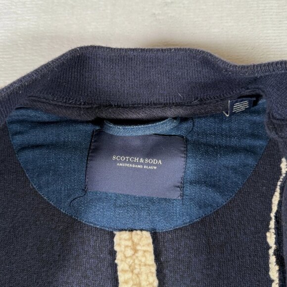 Scotch and Soda Sherpa Jacket Women Size S / P Pockets Full Zip Amsterdam Blauw - Picture 8 of 15